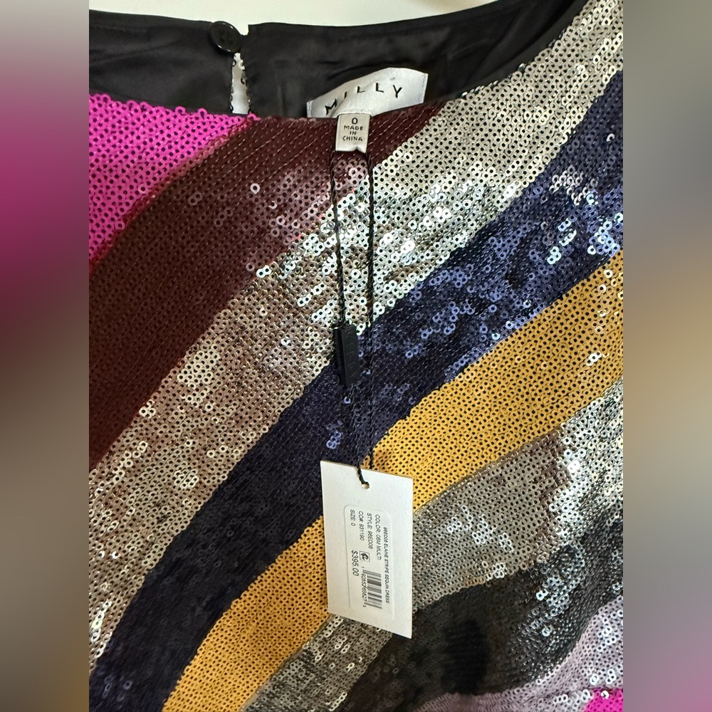 Milly Elaine stripe sequin dress - Picture 2 of 4